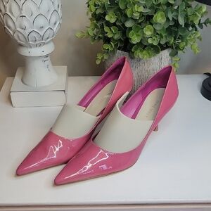 Nine West Pink Patent Leather Heels SZ 8M